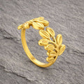 Gold Fern Adjustable Ring