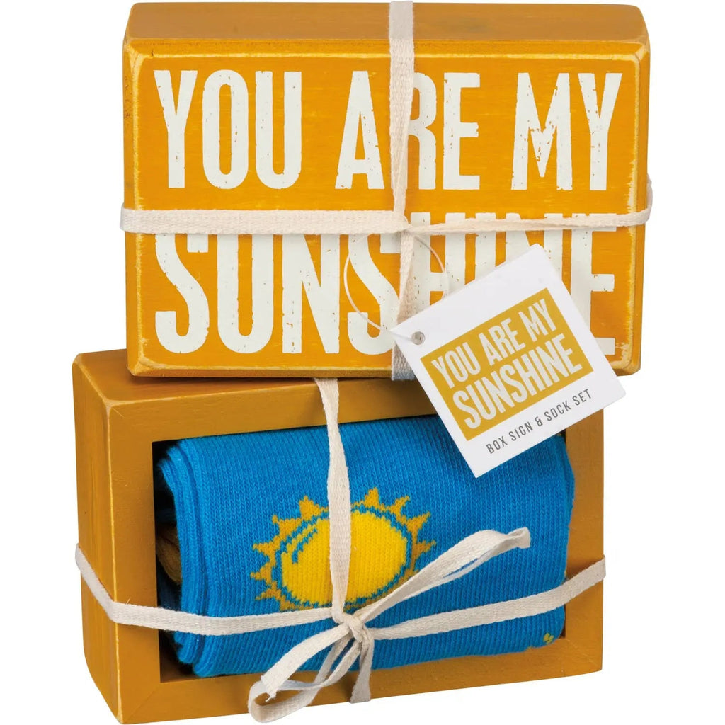 You Are My Sunshine Box Sign And Sock Set